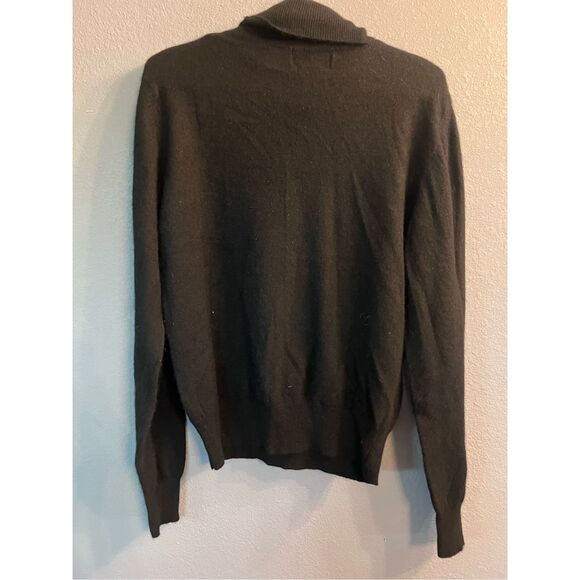 Vintage Stitch Works Black Lambswool Sweater Size Medium Made In Hong Kong - Picture 5 of 6